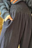 Lock Needlecord Shirring Barrel Pant Navy
